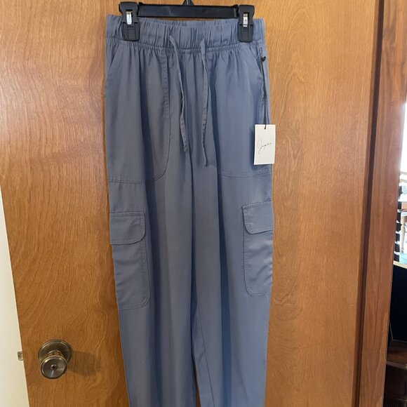 Japna Drawstring Waist Lyocell Cargo Jogger Blue Grey Women's Size Extra Small - Picture 2 of 11